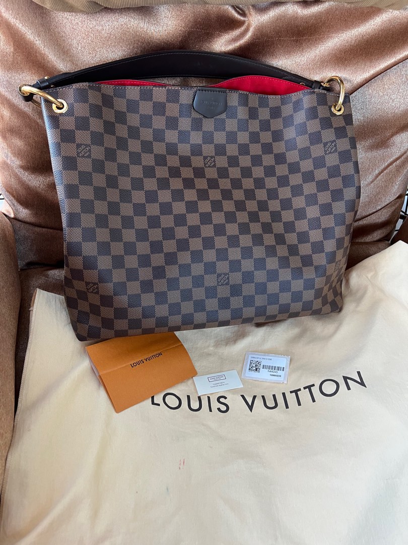 Louis Vuitton Graceful Damier Ebene MM, Luxury, Bags & Wallets on