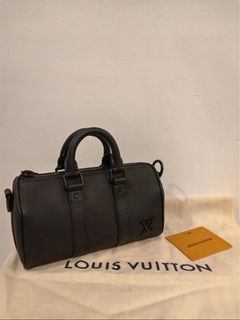 Louis Vuitton X Virgil Abloh Green Taurillon Illusion Monogram Leather  Keepall B