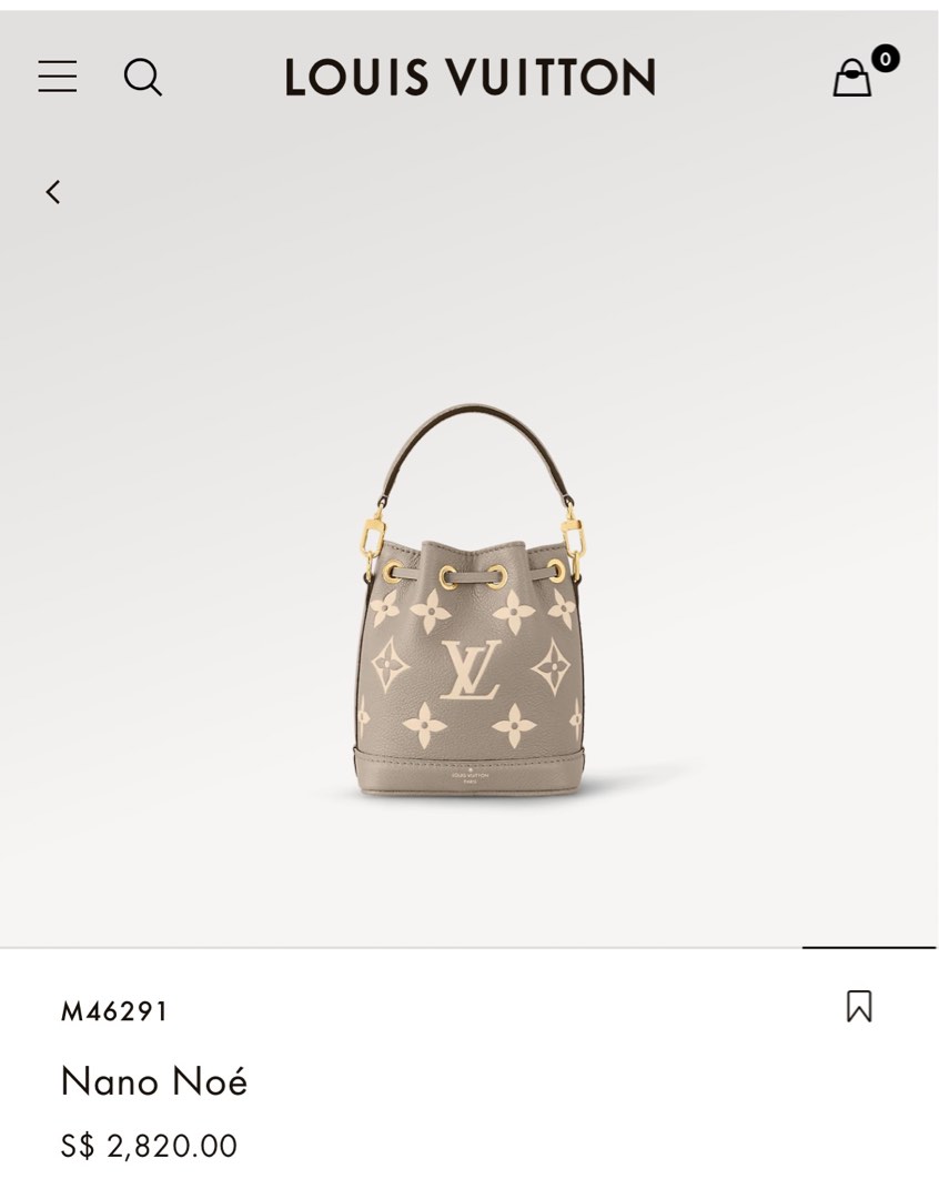 Louis Vuitton Nano Noé (M46291), Women's Fashion, Bags & Wallets
