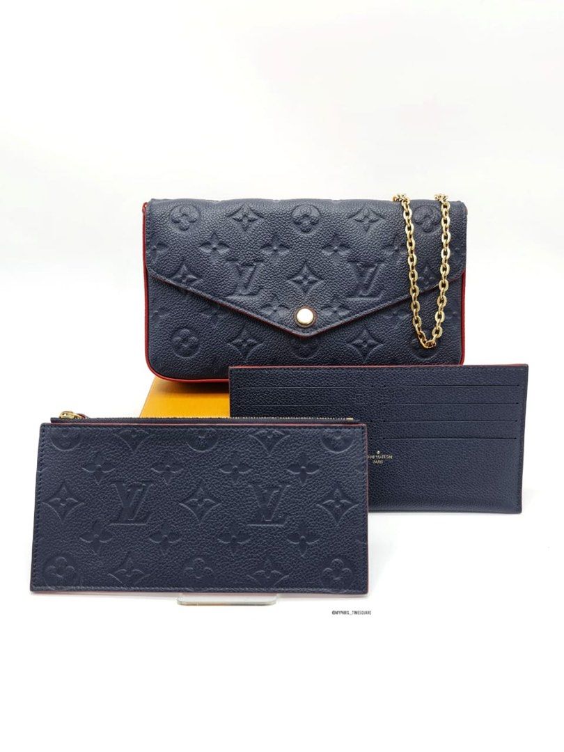 L.V Monogram Empreinte leather Felicie Pochette Marine Rouge, Luxury, Bags  \u0026 Wallets on Carousell