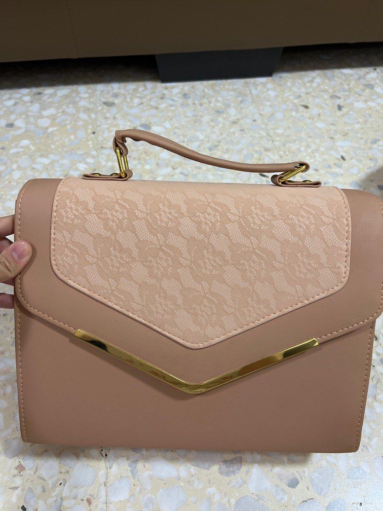 Mauve pink top bag
