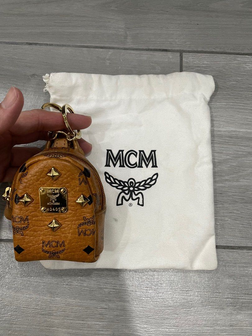 MCM backpack keychain, Luxury, Bags & Wallets on Carousell