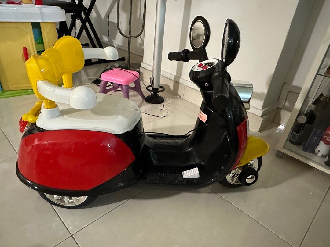 Mickey Mouse toddler bike (rechargeable), Hobbies & Toys, Toys & Games on Carousell