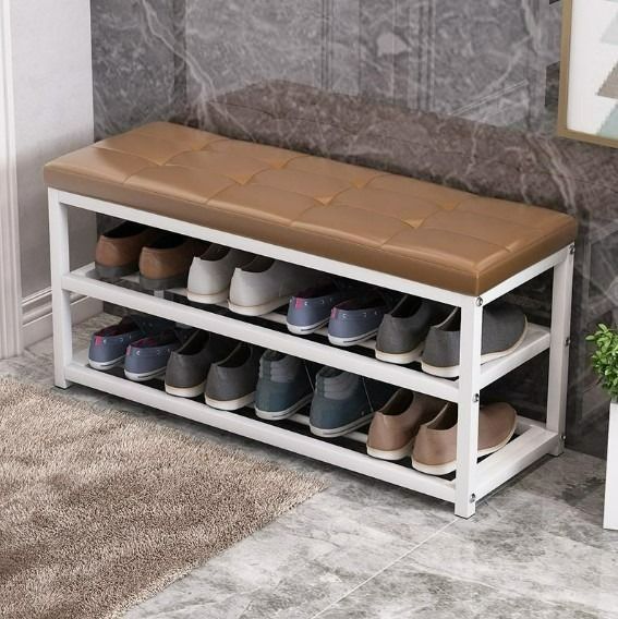  YQ WHJB Shoe Storage Bench with Hidden Shoe Rack