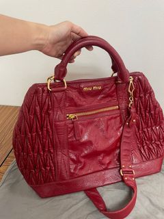 真品漆皮miu miu大包