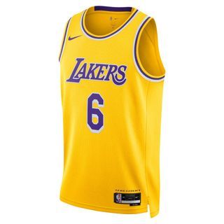LA Lakers LeBron James #23 Nike Wish Sponsor Logo NBA Swingman Jersey -  size 44