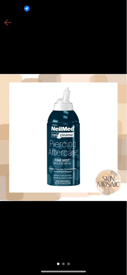 NeilMed Piercing Aftercare Fine Mist Sodium Chloride Solution Spray