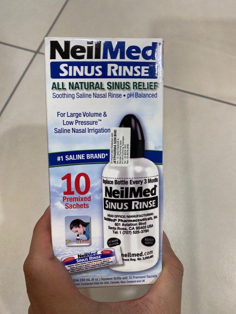 NeilMed Sinus Rinse Starter Kit 240ml Bottle & 10 Premixed Sachets