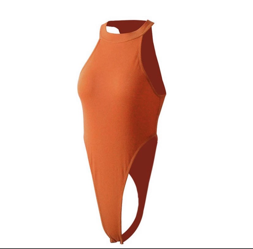 neon orange bodysuit, Women's Fashion, Tops, Others Tops on Carousell