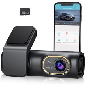 New 2K Front Dash cam Built-in WiFi, 150°Car Camera with Night Vision, 32GB Memory Card Included, Ca