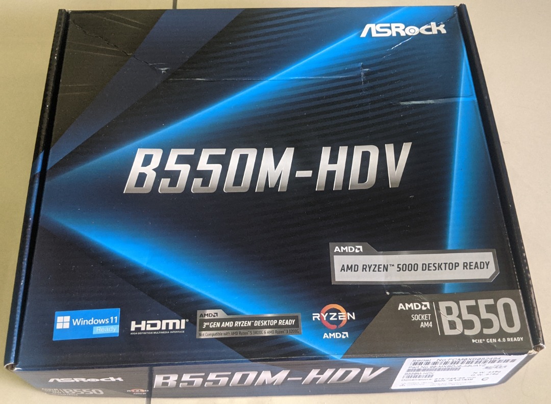 ASRock B550M-HDV AM4 Micro ATX AMD Motherboard 