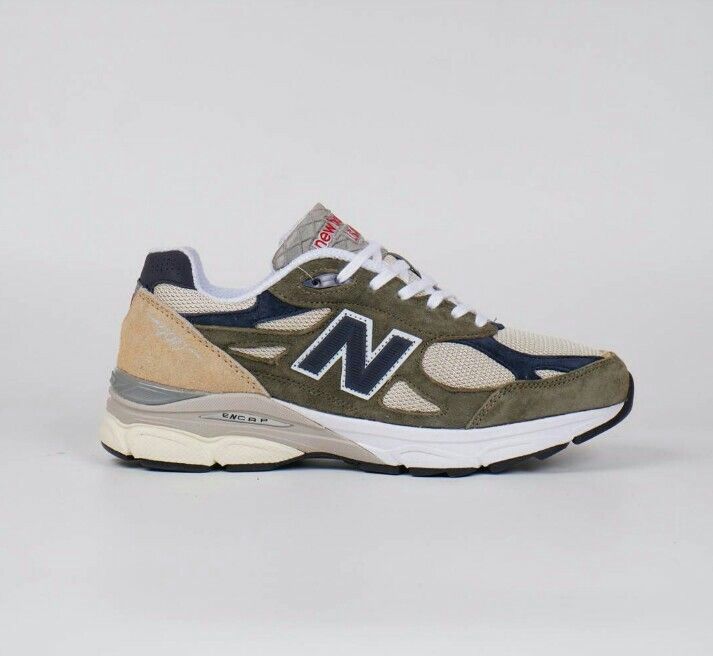 New Balance 990V3 Olive Navy Tan Size 39 44 Fesyen Pria Sepatu Sneakers di Carousell