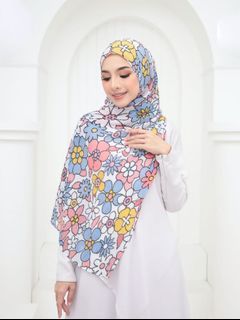 NEW ITEM Shawl Full Pleated Floral Design (Code 03)