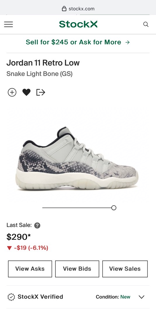 Jordan 11 hotsell light bone gs
