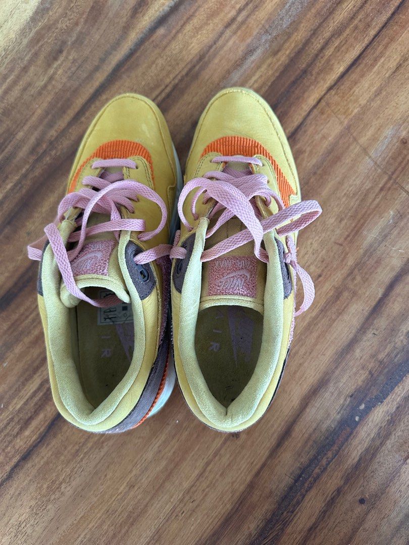 Nike air max 1 cheap wheat gold rust pink