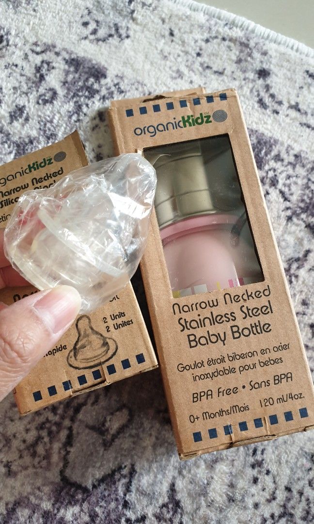 Organickidz stainless steel baby bottles top
