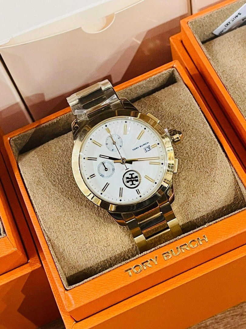 💯ORIGINAL TORY BURCH COLLINS WATCH GOLD, Luxury, Watches on Carousell