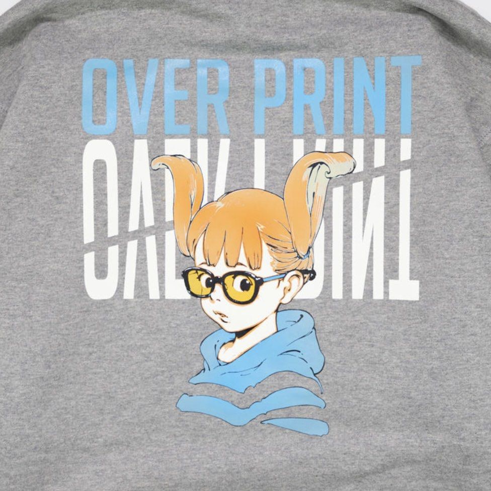 OVERPRINT Inverted Hoodie * cotoh tsumi (Heather gray) OVER PRINT ...