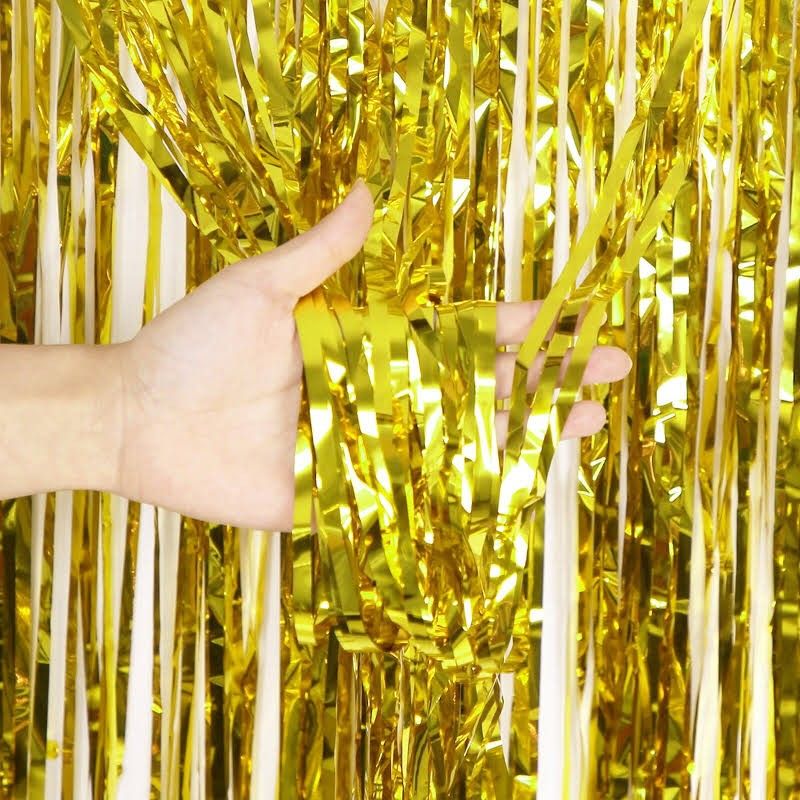 Birthday or any Party Supplies: BACKDROP Tinsel Foil Fringe Curtain for Parties (GOLD OR SLIVER) 1m×2m, Hobbies & Toys, Stationery & Craft, Occasions & Party Supplies on Carousell Birthday Or Any Party Supplies: Backdrop Tinsel Foil Fringe Curtain For Parties (Gold Or Sliver) 1M×2M, Hobbies & Toys, Stationery & Craft, Occasions & Party Supplies On Carousell