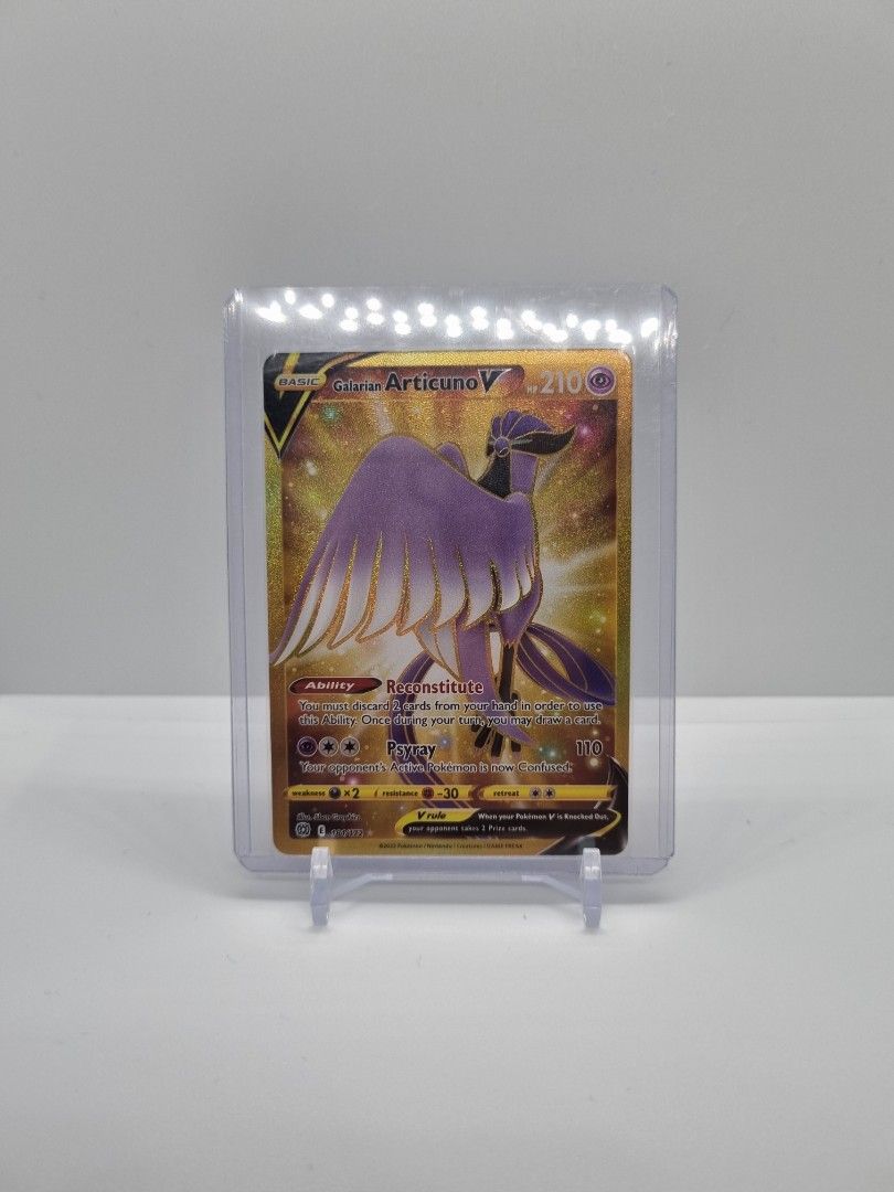  Galarian Articuno V 181/172 Brilliant Stars - Secret Rare Gold  Pokemon Card : Toys & Games