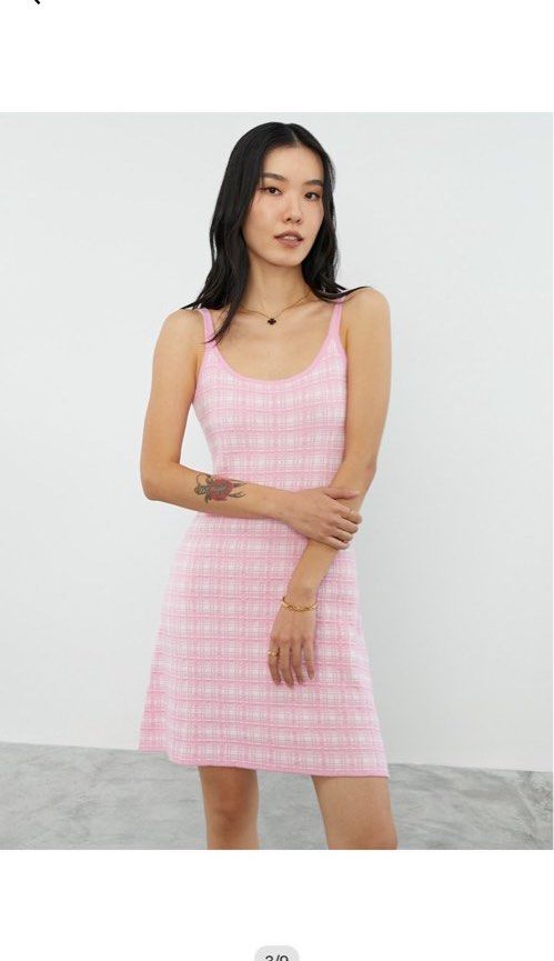 pomelo pink cocktail dress Mini Open Back Eyelet Dress - Pink