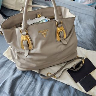 Prada Grey Tote bag in grey colour