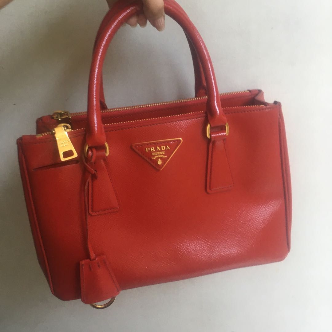 Prada Saffiano in blush, Luxury, Bags & Wallets on Carousell