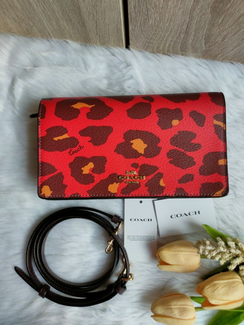 Anna foldover crossbody clutch with leopard print best sale