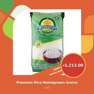 PREMIUM RICE HOMEGROWN GRAINS 25 kg