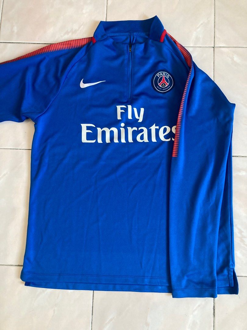 PSG training half zipper long sleeve shirt