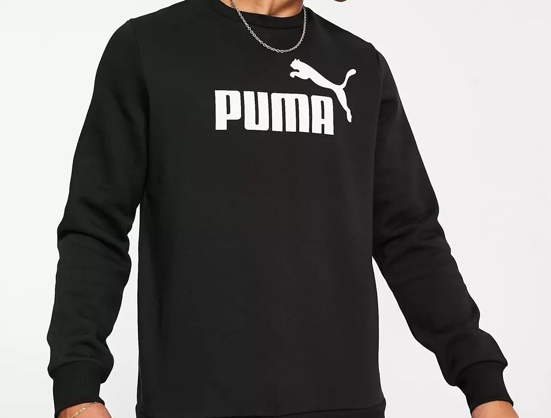 Puma Essentials sweatshirt in black Men s Fashion Tops Sets