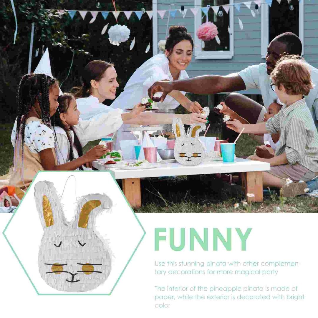 RABBIT PINATA: (Coming Soon) (Free Stick) Dimensions: 36cm x 23cm x 6 ...