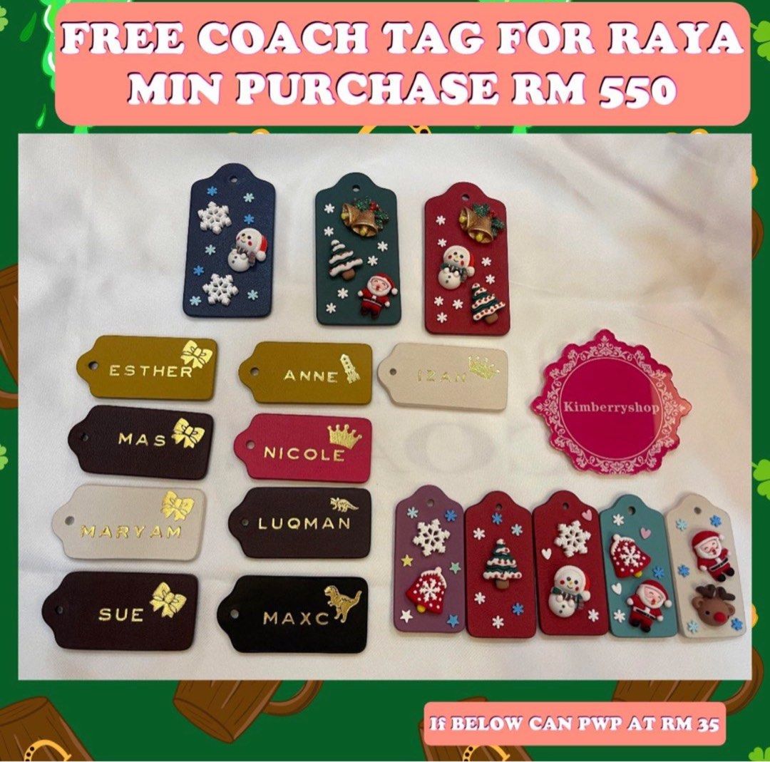 Coach clearance monogram tag