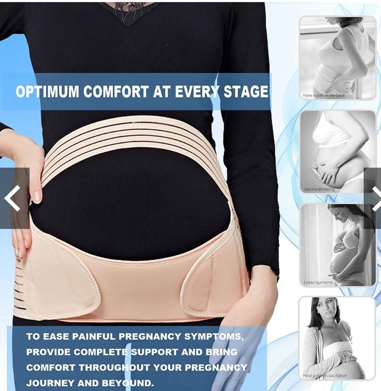 ChongErfei Maternity Belt, Pregnancy 3 in 1 Support Belt for  Back/Pelvic/Hip Pain, Maternity Band Belly Support for Pregnancy Belly  Support Band (L