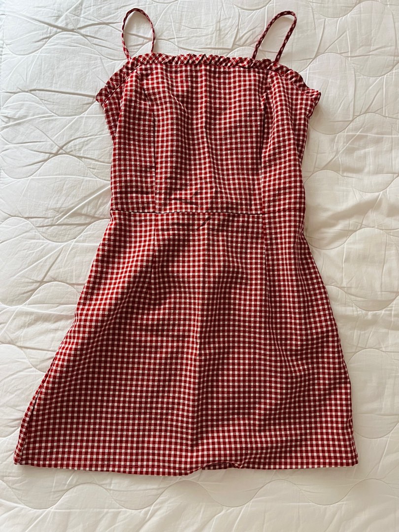 Red gingham mini dress store