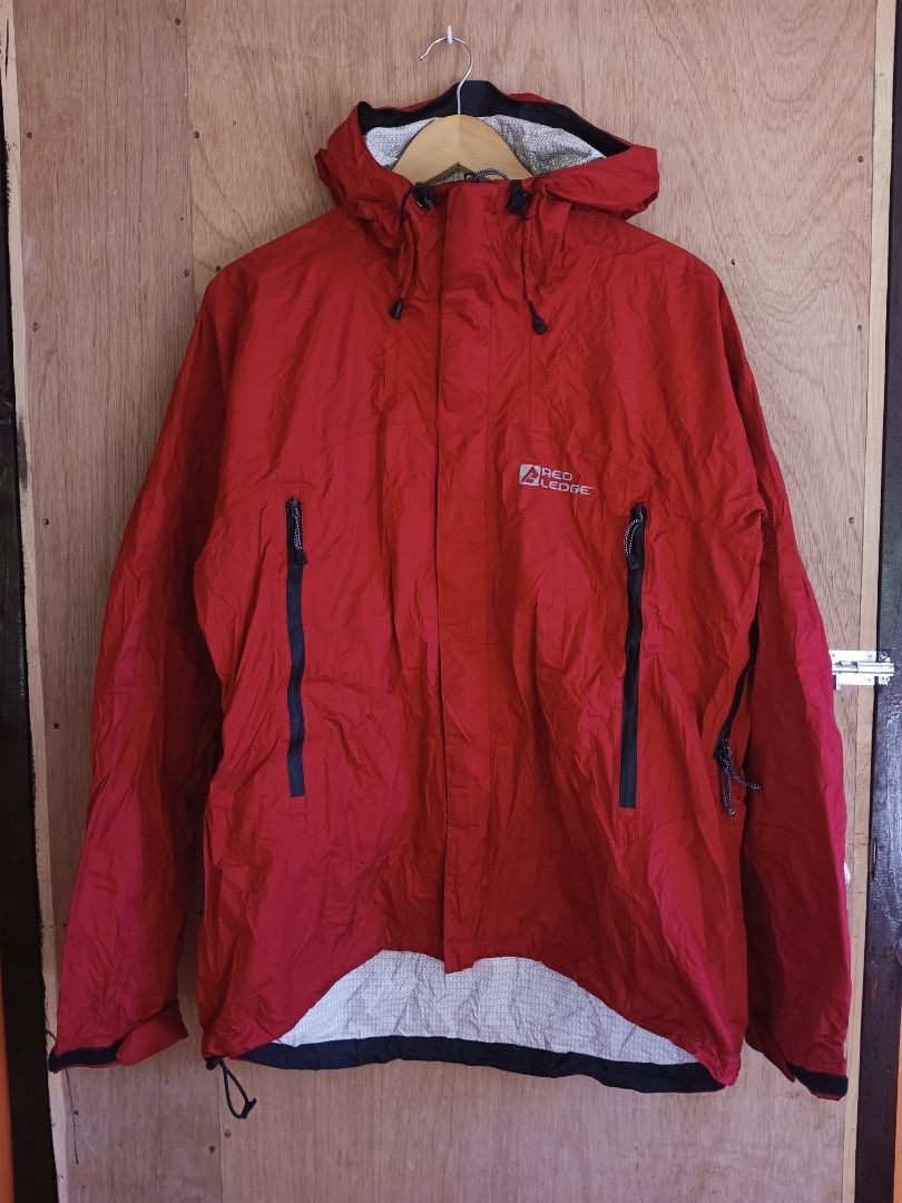 Red ledge rain jacket on carousell