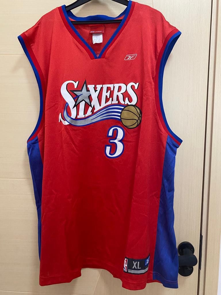 VTG Allen Iverson #3 Men's Philadelphia 76ers Reebok Basketball Jersey Blue  • XL