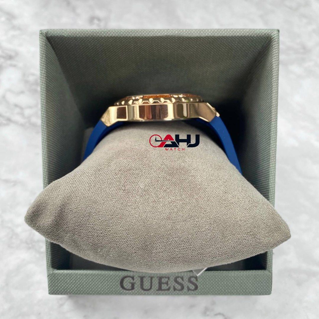 Guess limelight blue silicone strap ladies watch w1053l1 shop