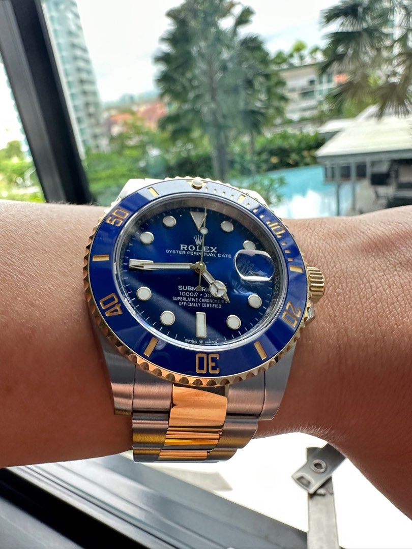 Submariner half gold blue store