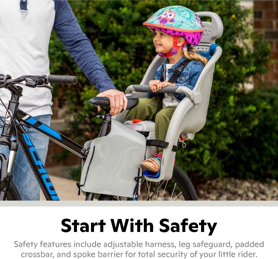 Schwinn Deluxe Bicycle Mounted Child Carrier Bike Seat For Children Toddlers and Kids