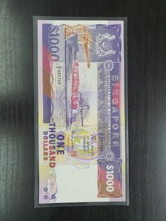 Trio 1k Singapore Bank note (Bird, Boat, President), Hobbies & Toys ...