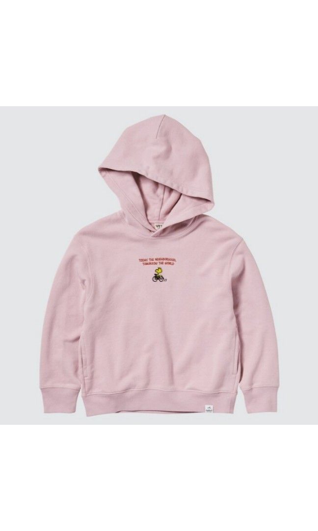 Size 120 Uniqlo Pink Snoopy Girls Kids Hoodie Jacket Cardigan Babies Kids Babies Kids Fashion on Carousell