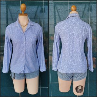 sleepwear buttons down longsleeves small to med
