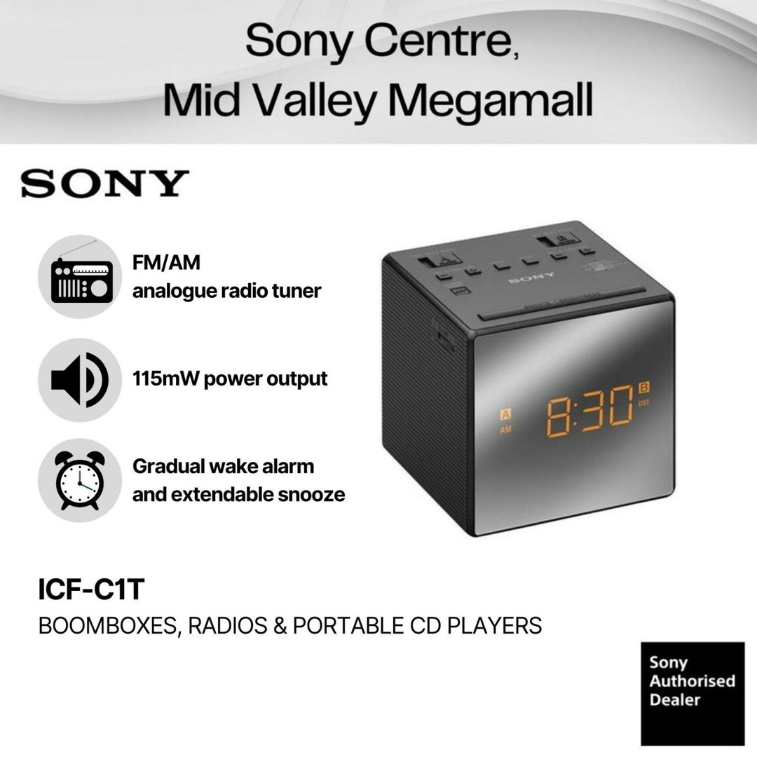Sony ICFC1T Alarm Clock Radio with LCD Display, Furniture & Home