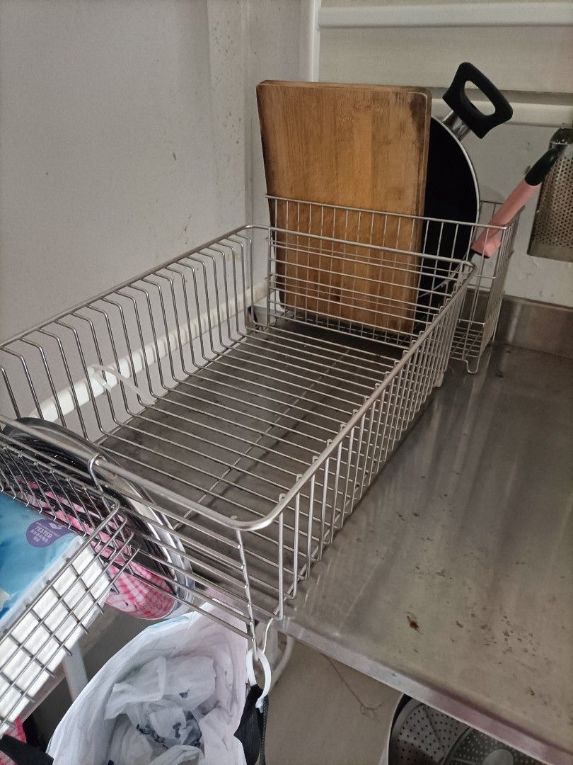 Muji Stainless dish drainer SGD 20. Used, Furniture & Home Living