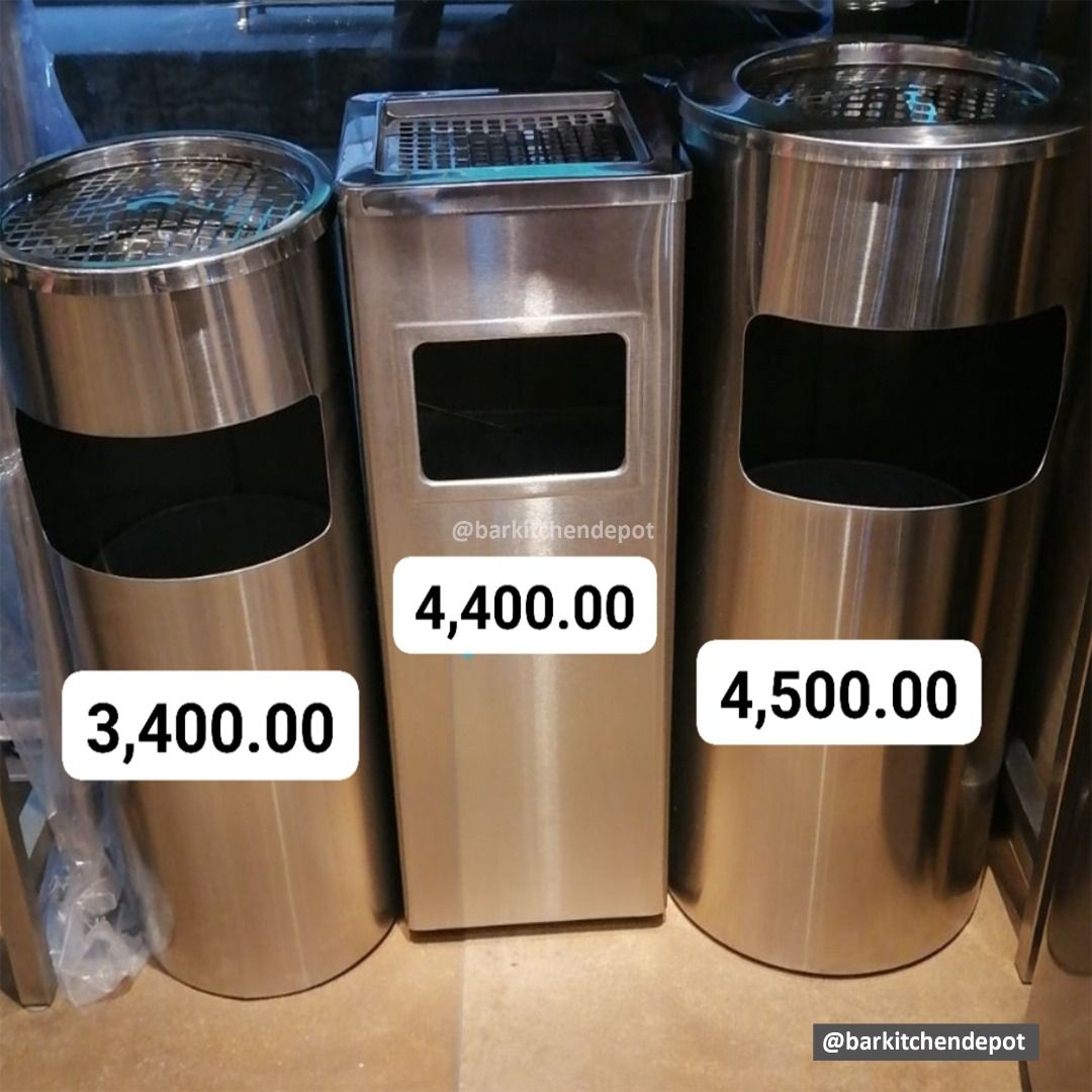 Stainless Hotel Ash Tray Top Trash Bin on Carousell