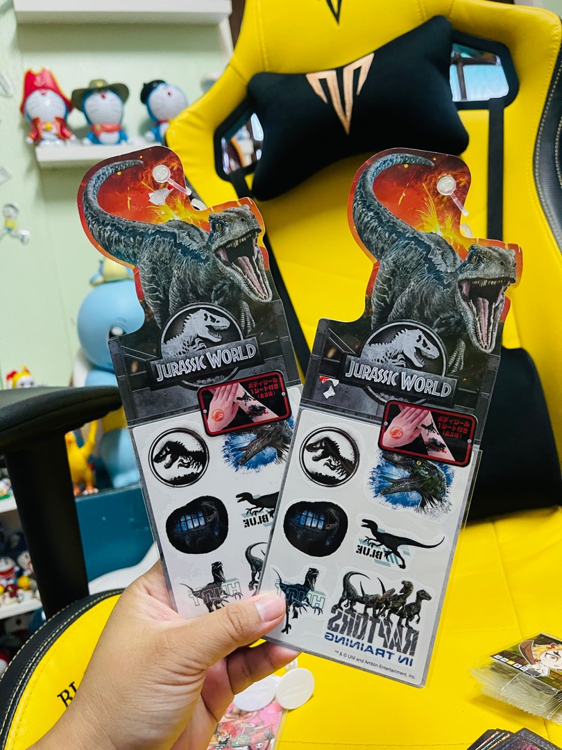 Sticker jurassic world universal studio japan tattoo, Hobbies & Toys