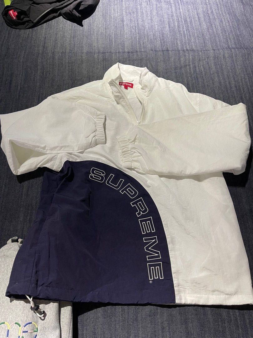 supreme corner arc half zip pullover white size L, 名牌, 服裝