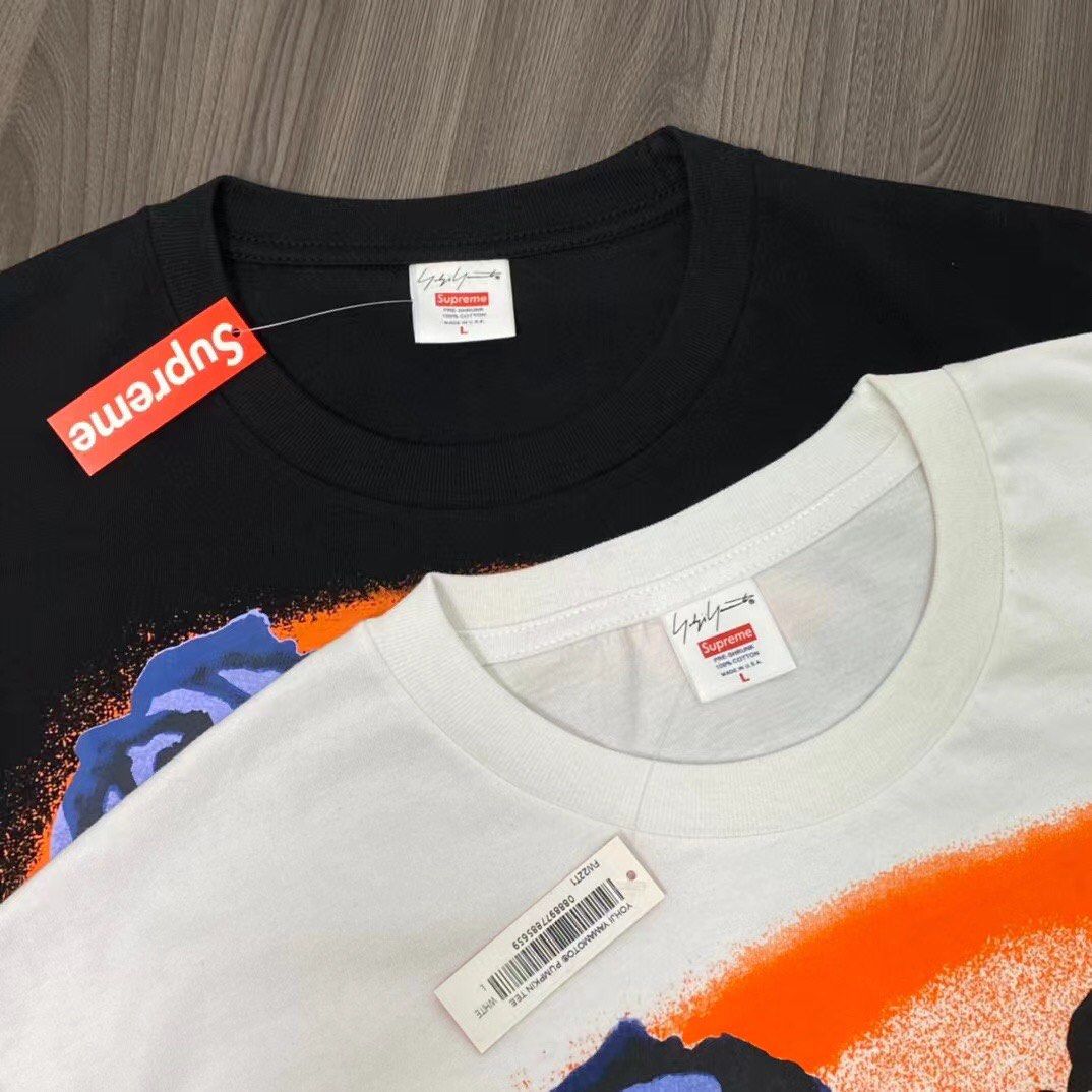 南瓜TEE Supreme X Yohji Yamamoto 山本耀司22FW PUMPKIN TEE 黑白