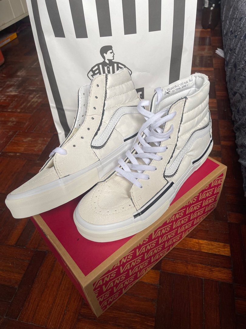 Vans Sk8 Hi Reconstruct Sneakers White Men s Fashion Footwear